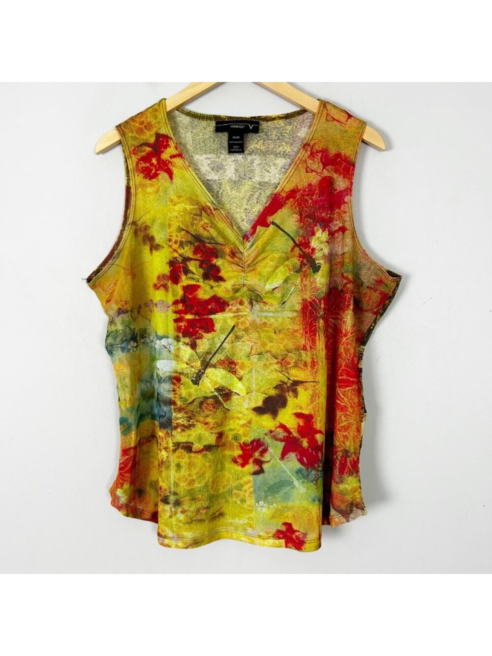 Y2K Venezia Asian Inspired Stretch Tank Top Phoebe‎ Buffay Size 18/20 Women's